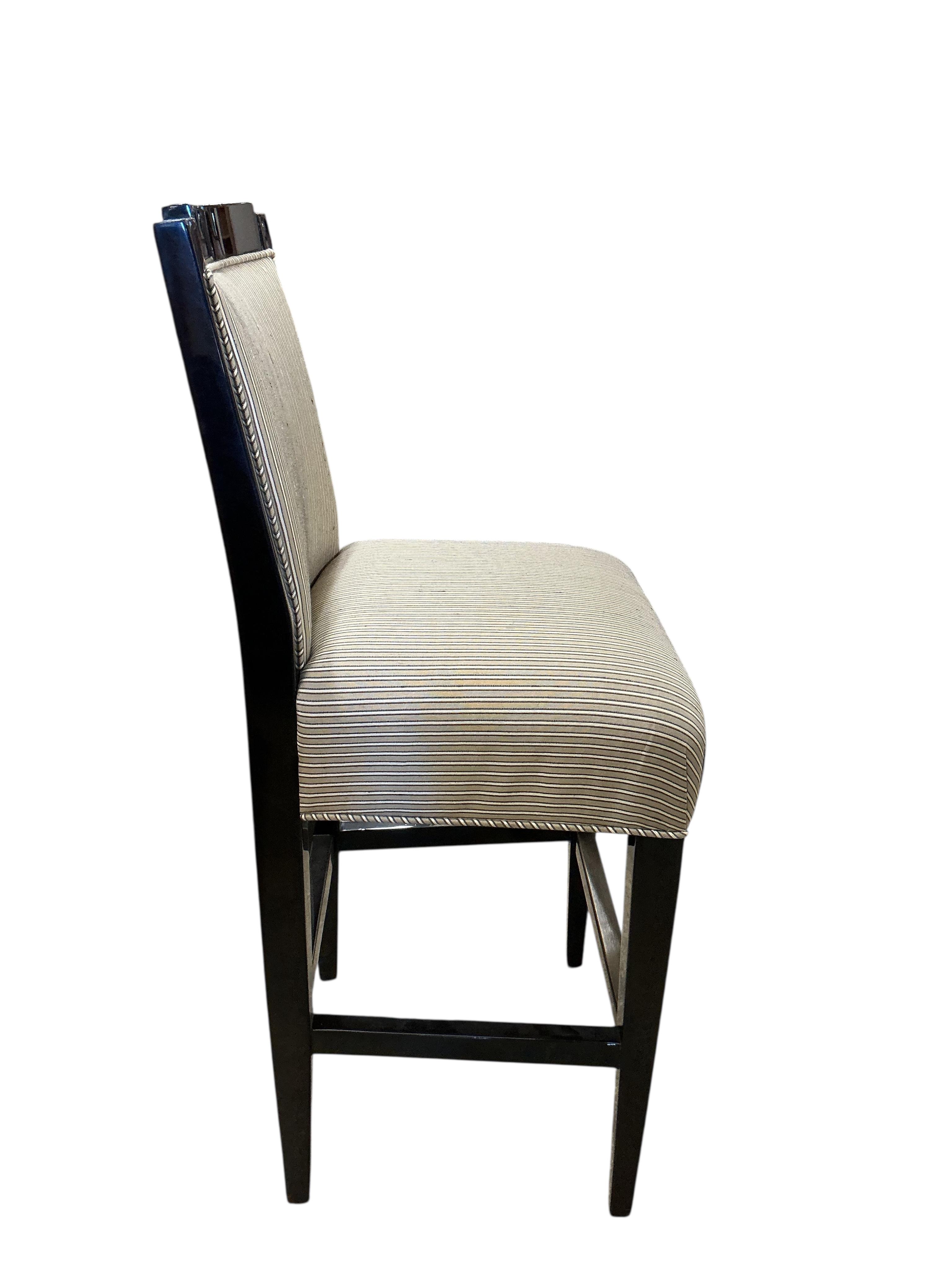 A pair of contemporary J. Robert Scott Rialto barstools, width 44cm, depth 39cm, height 103cm